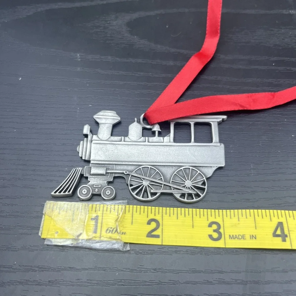 Gloria Duchin Genuine Pewter Train Christmas Ornament Engravable Made in USA
